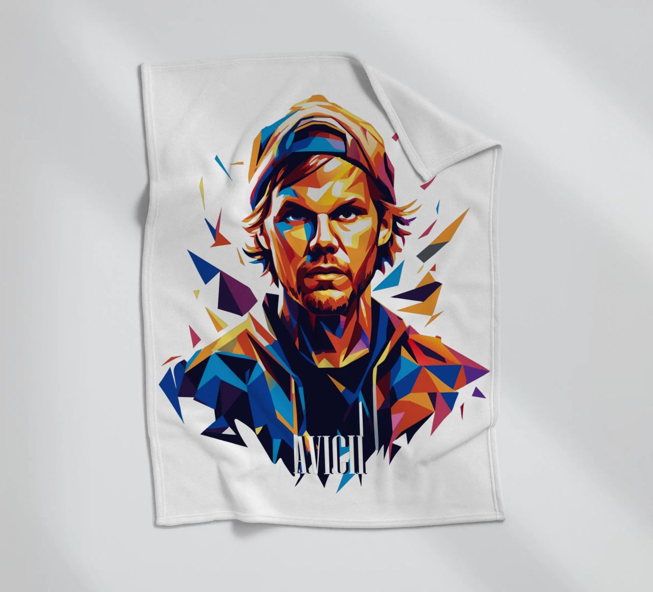 Avicii Portrait in WPAP Pop Art manta de franela de vectorartnesia