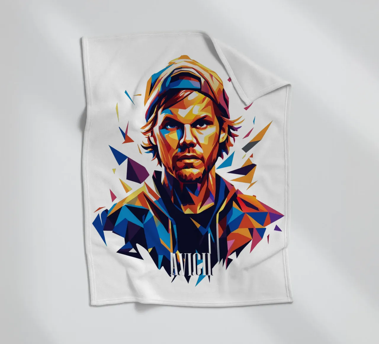 Avicii Portrait in WPAP Pop Art coperta in pile da vectorartnesia