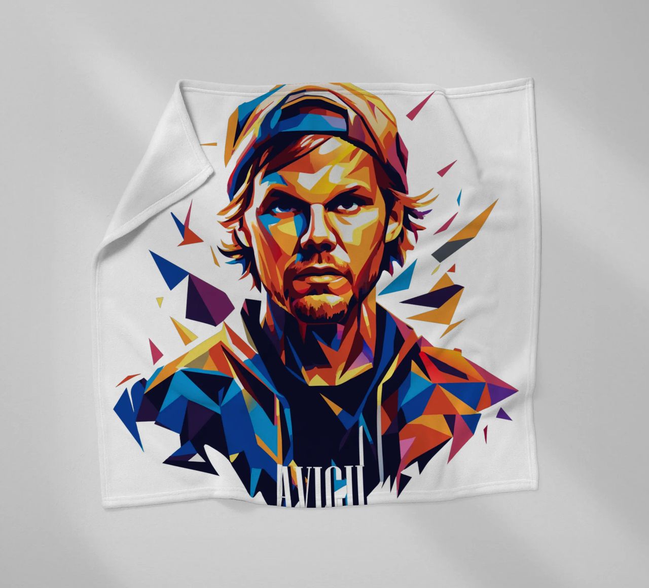 Avicii Portrait in WPAP Pop Art manta de franela de vectorartnesia