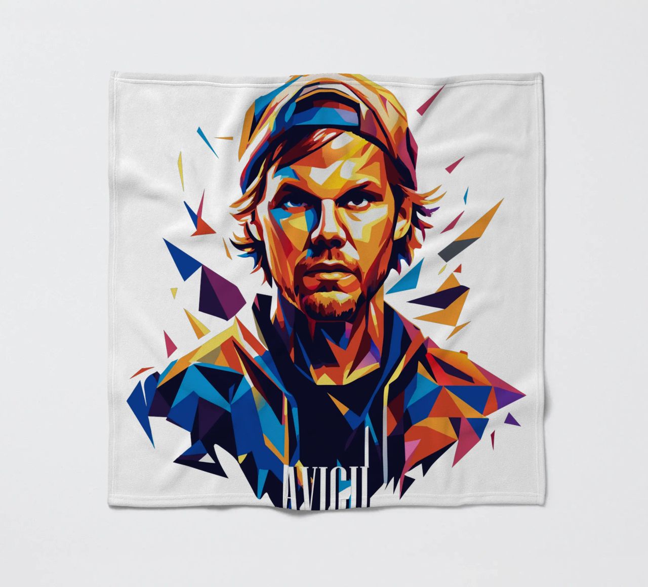 Avicii Portrait in WPAP Pop Art manta de franela de vectorartnesia