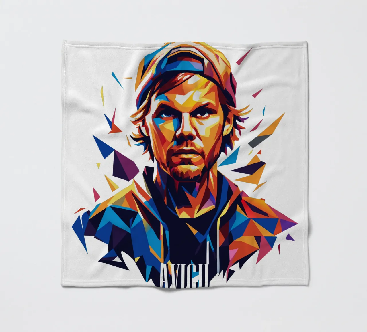 Avicii Portrait in WPAP Pop Art manta de franela de vectorartnesia
