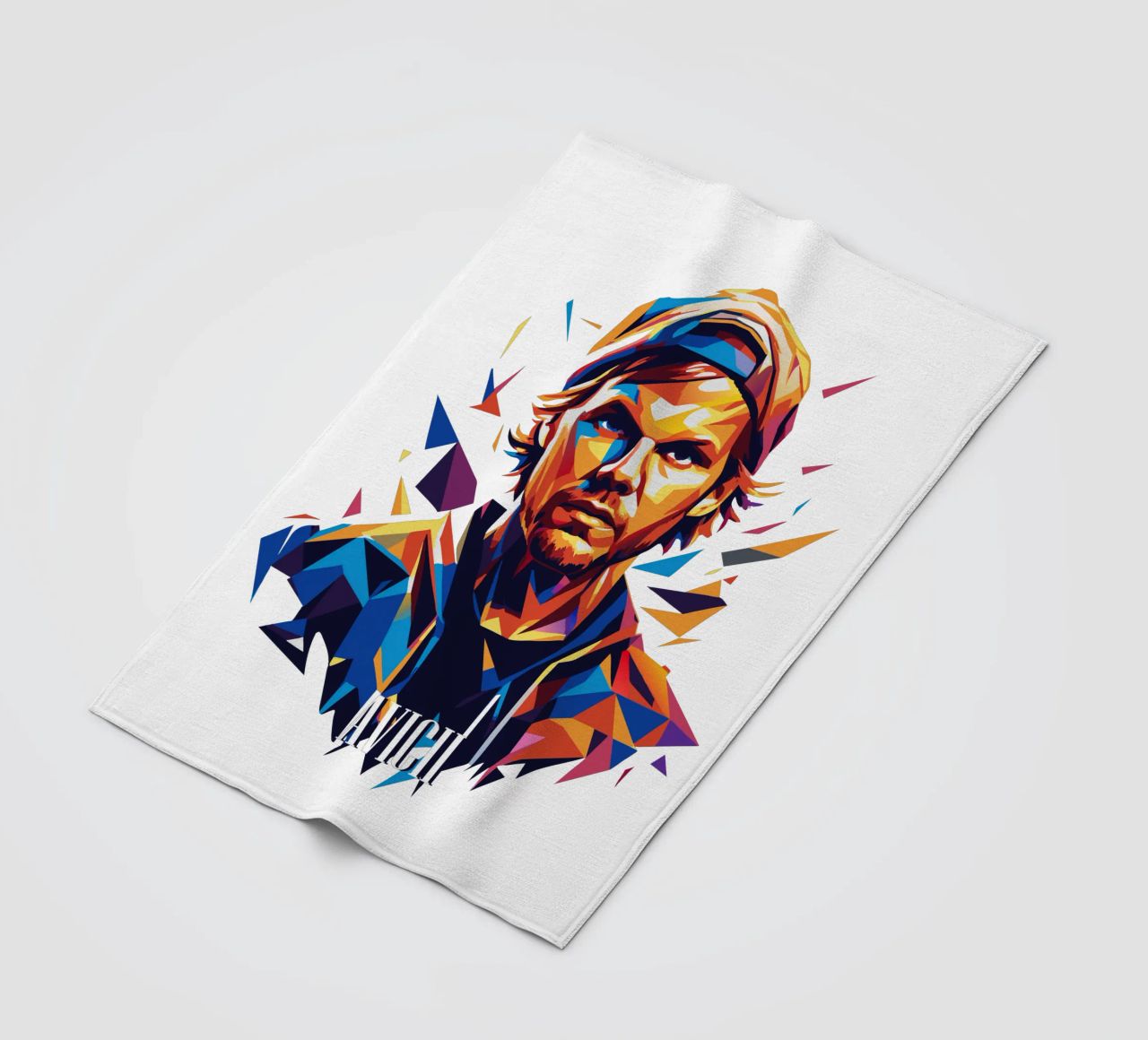 Avicii Portrait in WPAP Pop Art manta de franela de vectorartnesia