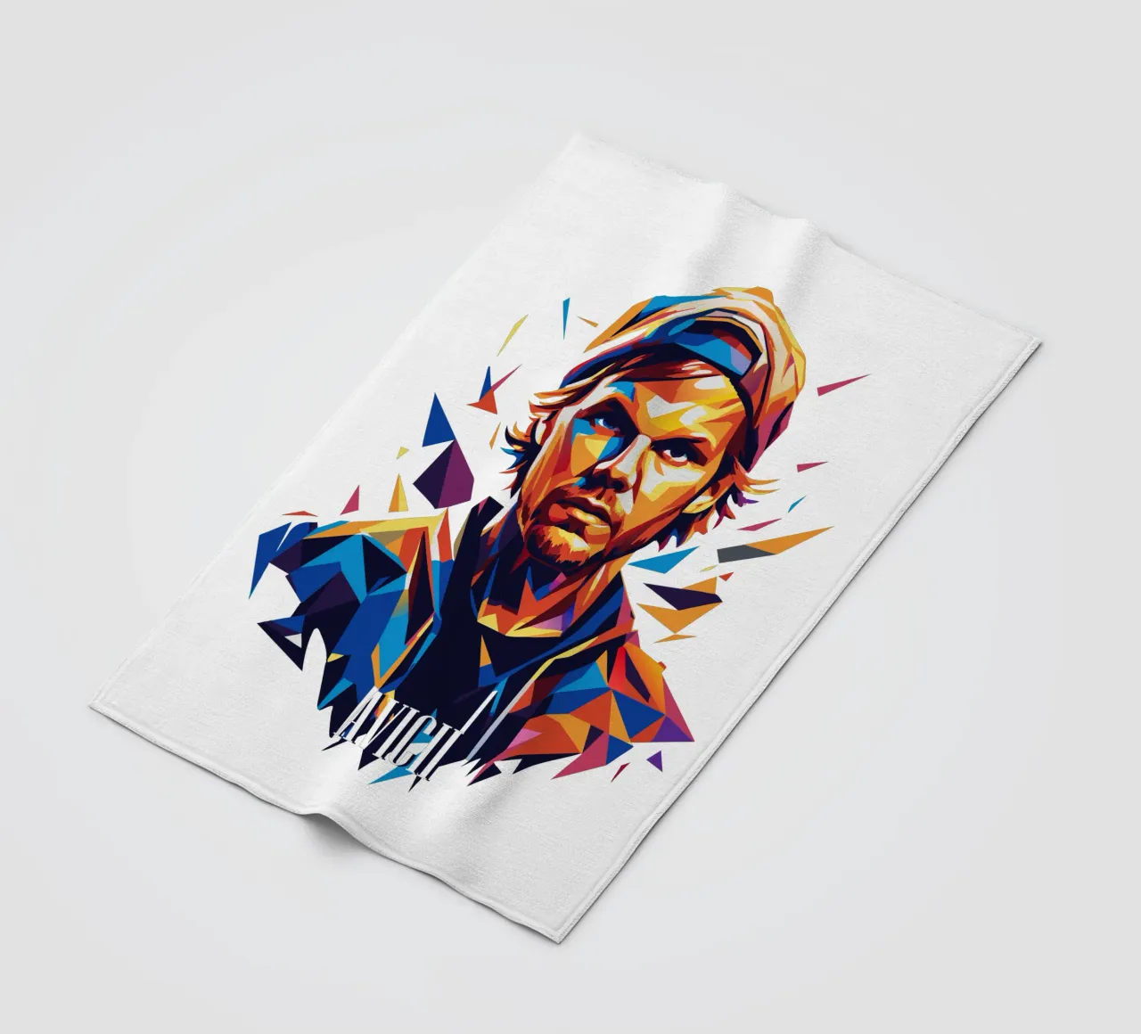 Avicii Portrait in WPAP Pop Art manta de franela de vectorartnesia