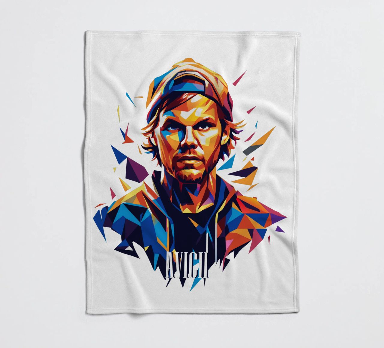 Avicii Portrait in WPAP Pop Art manta de franela de vectorartnesia