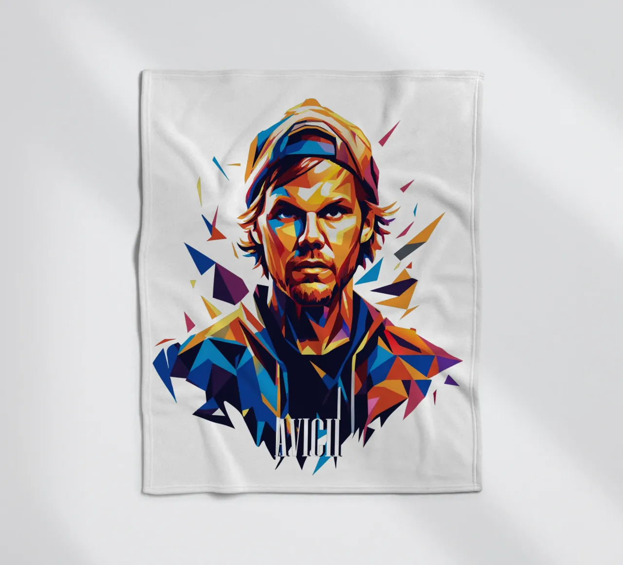 Avicii Portrait in WPAP Pop Art coperta in pile da vectorartnesia