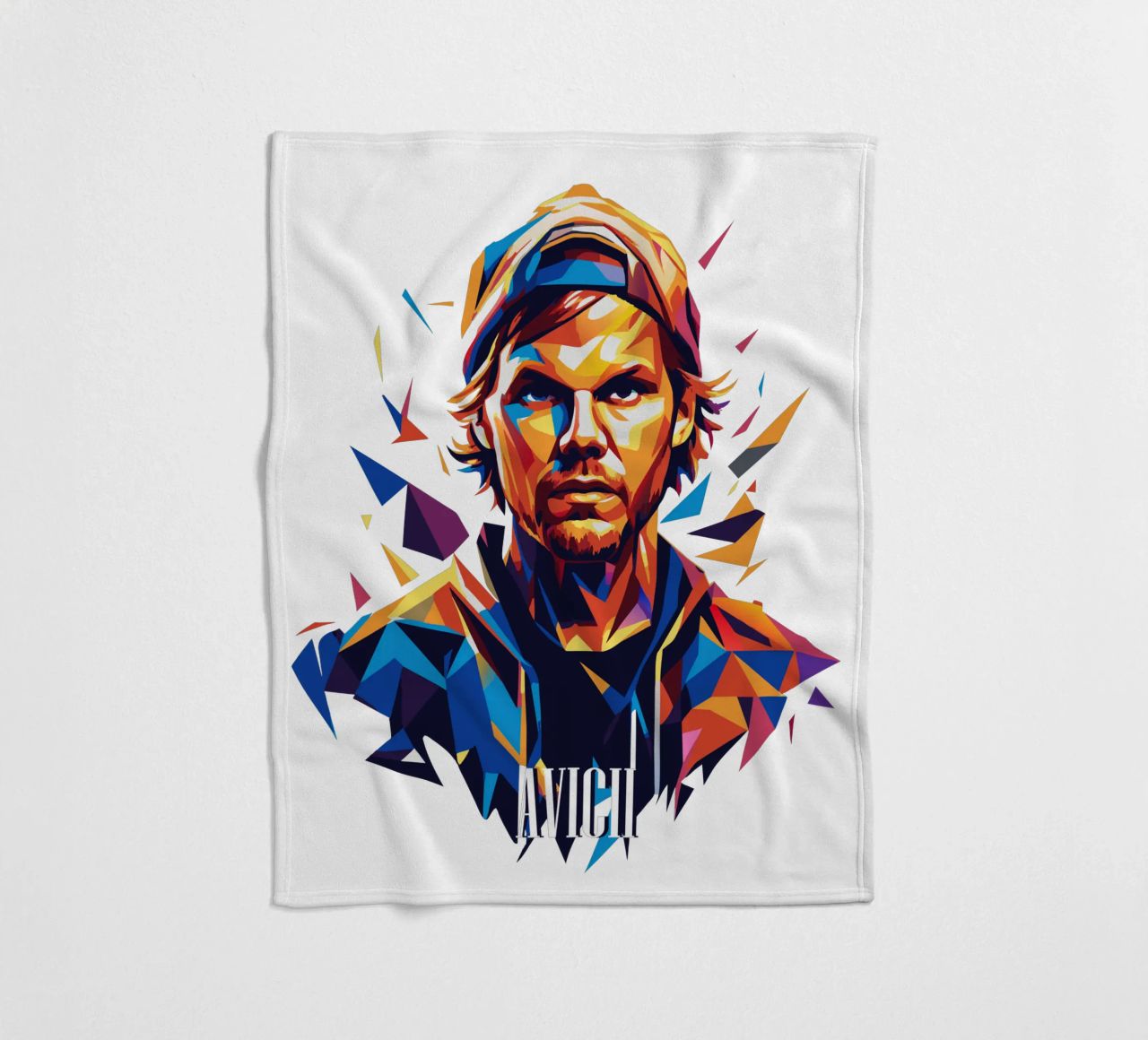 Avicii Portrait in WPAP Pop Art manta de franela de vectorartnesia