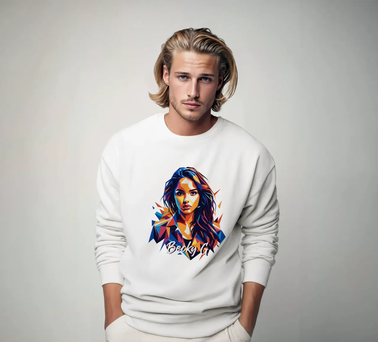 Becky G Portrait in WPAP Pop Art felpa da vectorartnesia
