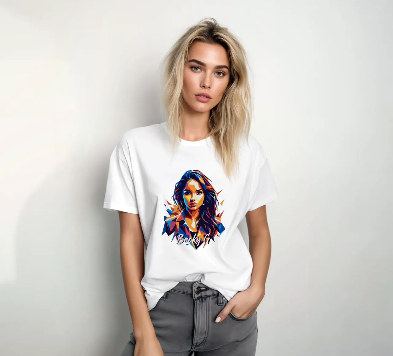 Becky G Portrait in WPAP Pop Art t-shirt da vectorartnesia
