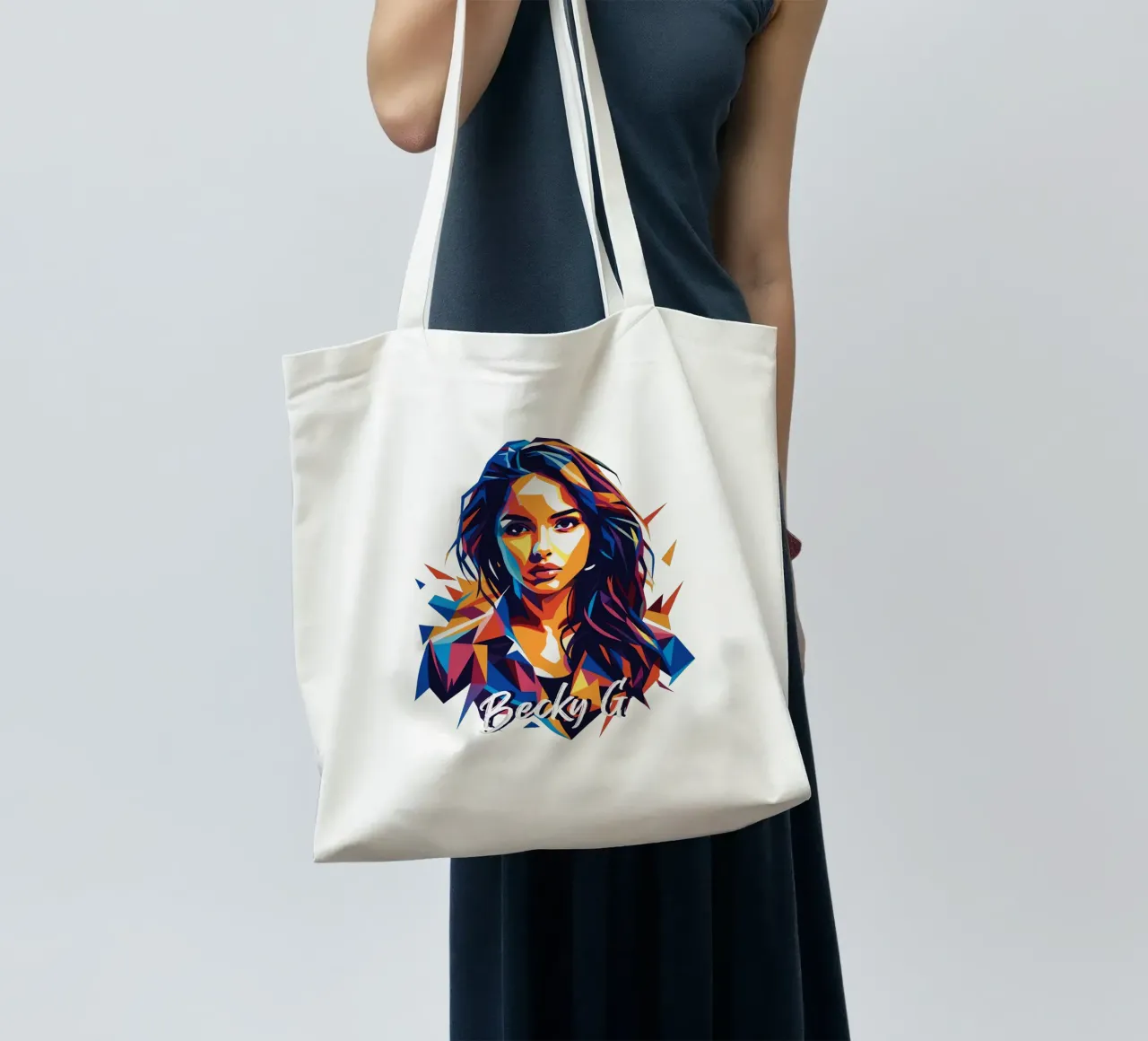 Becky G Portrait in WPAP Pop Art borsa in juta da vectorartnesia