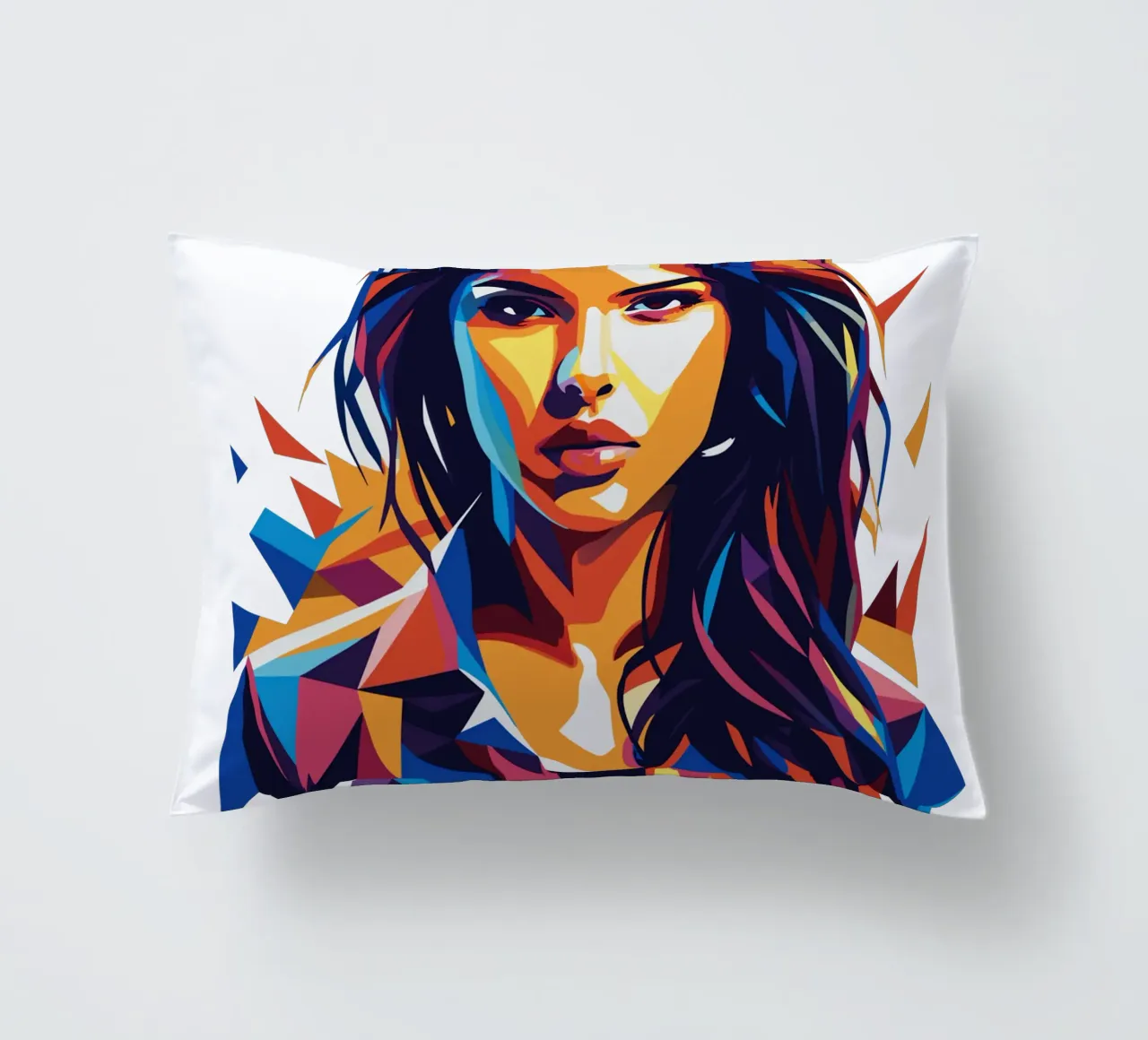 Becky G Portrait in WPAP Pop Art cuscino da vectorartnesia