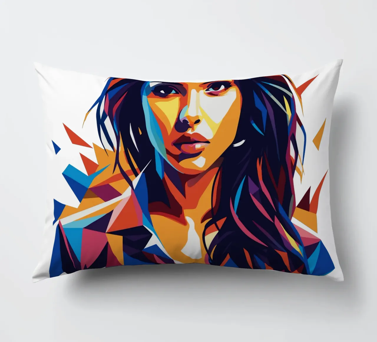 Becky G Portrait in WPAP Pop Art cuscino da vectorartnesia