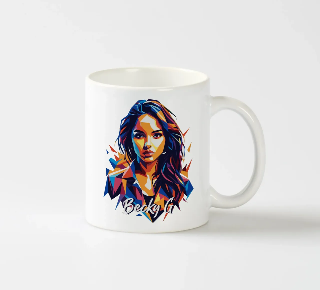 Becky G Portrait in WPAP Pop Art tazza in ceramica da vectorartnesia