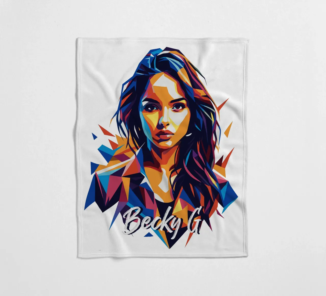 Becky G Portrait in WPAP Pop Art coperta in pile da vectorartnesia