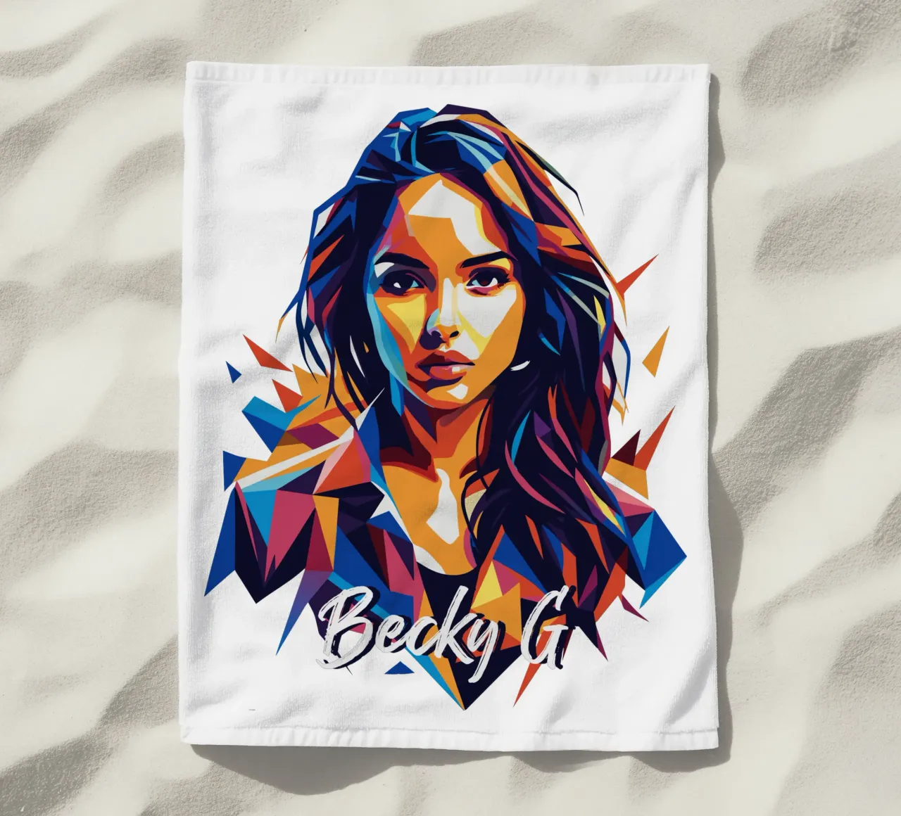 Becky G Portrait in WPAP Pop Art telo mare da vectorartnesia