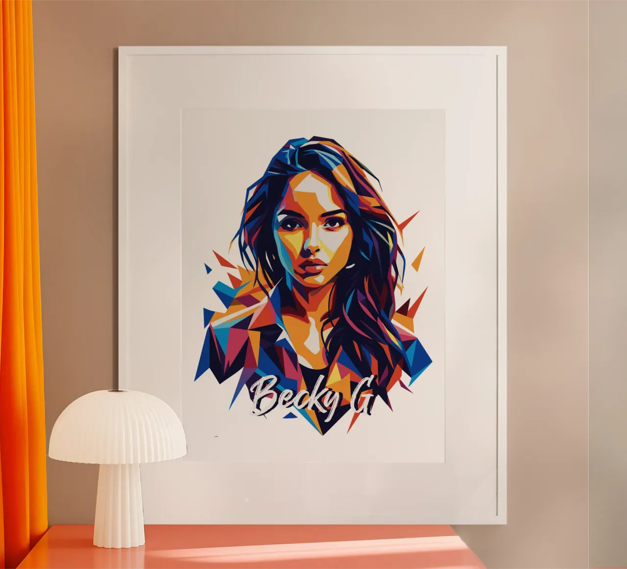 Becky G Portrait in WPAP Pop Art poster da vectorartnesia