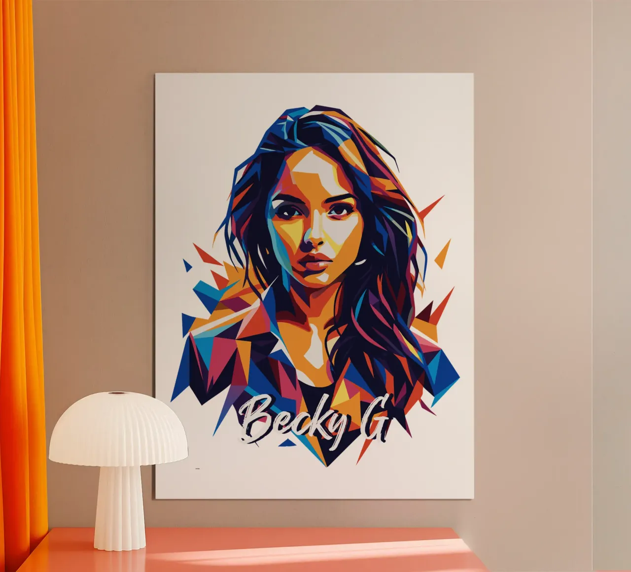 Becky G Portrait in WPAP Pop Art poster da vectorartnesia