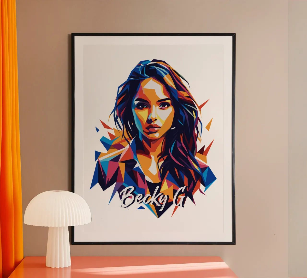 Becky G Portrait in WPAP Pop Art poster da vectorartnesia