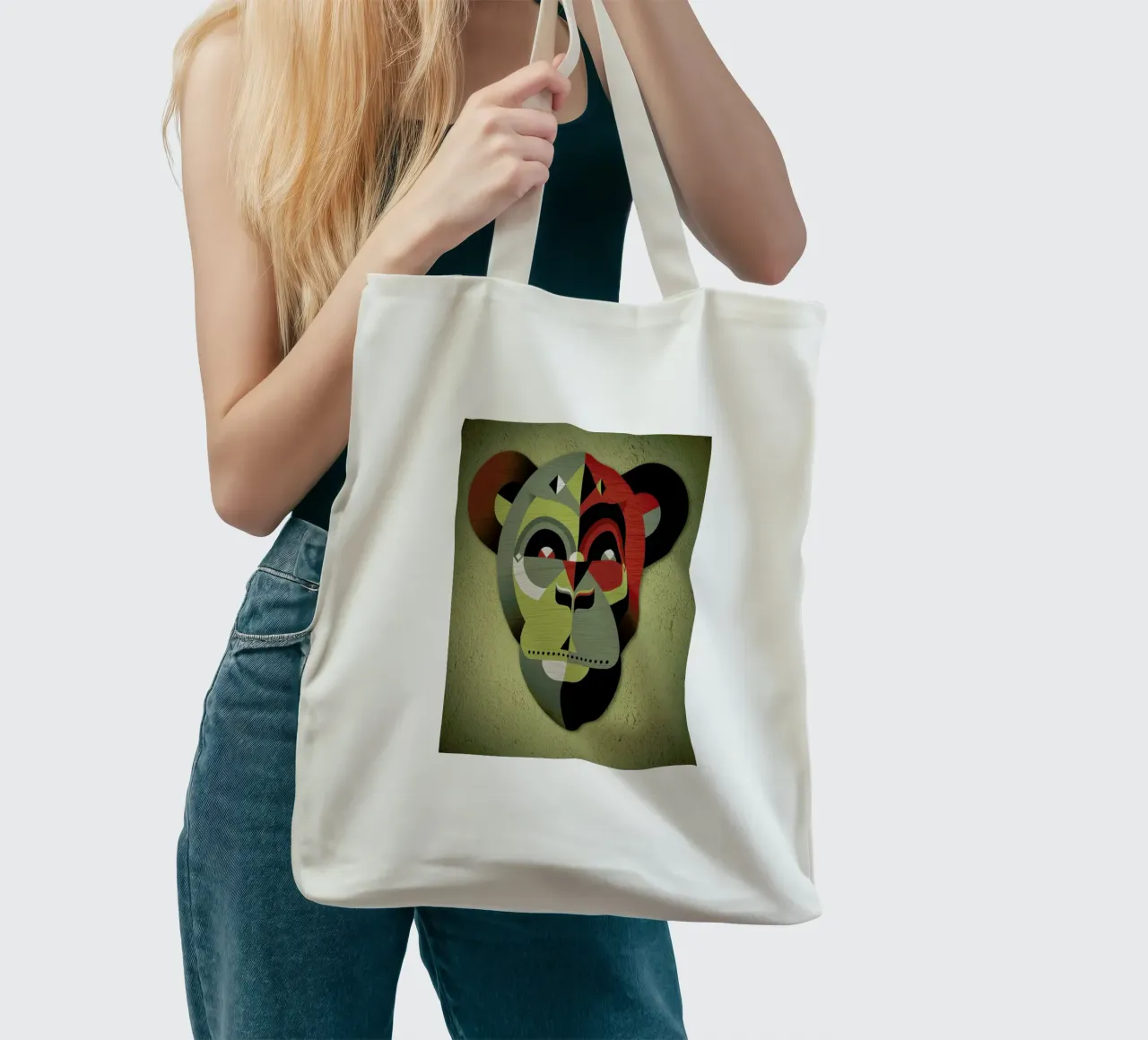 Monkey tote bag by Oscar Odd Diodoro