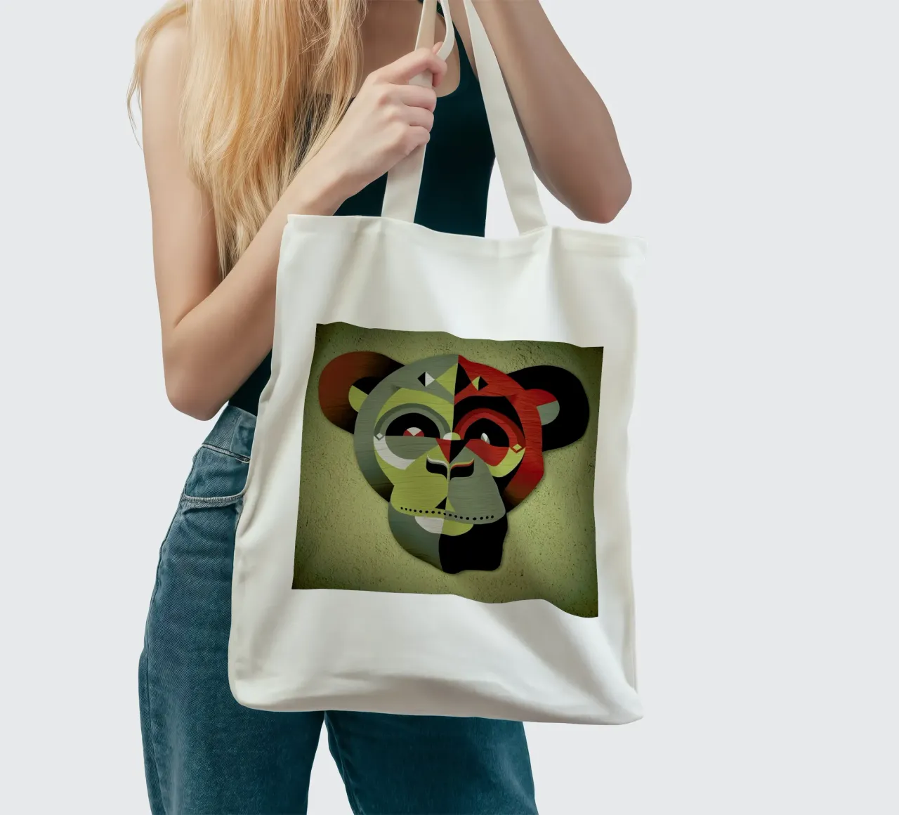 Monkey tote bag by Oscar Odd Diodoro
