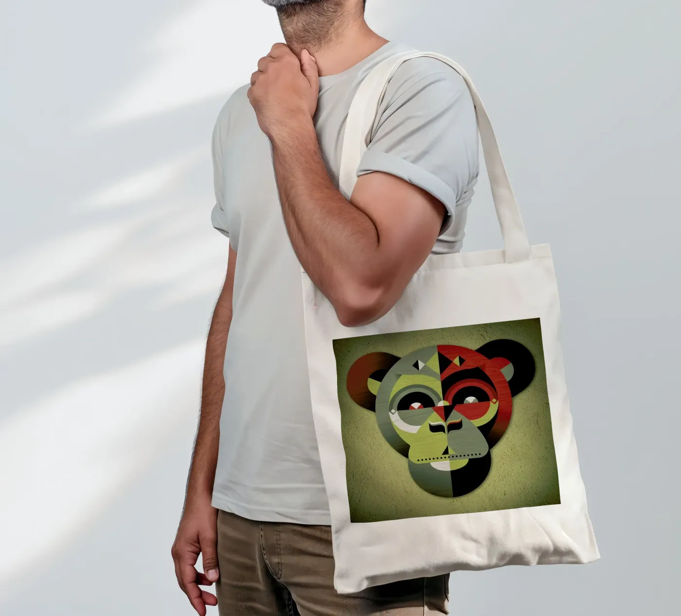 Monkey tote bag by Oscar Odd Diodoro