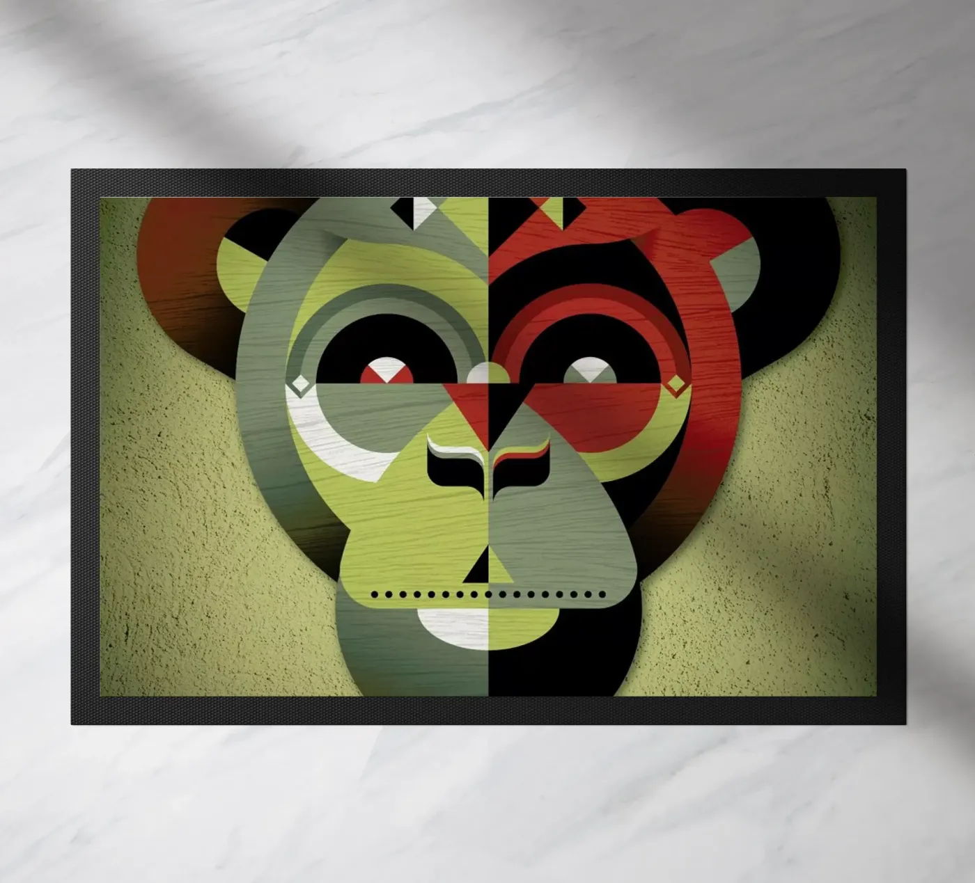 Monkey Fußmatte von Oscar Odd Diodoro