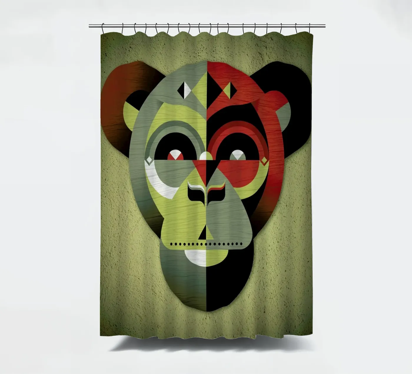 Monkey douchegordijn van Oscar Odd Diodoro