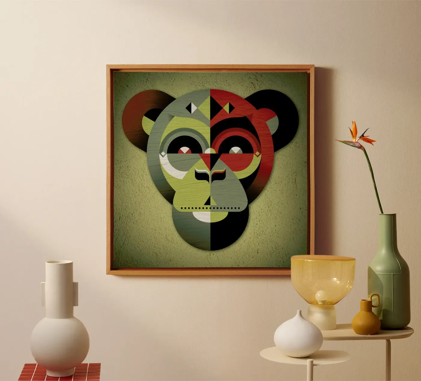 Monkey Leinwand von Oscar Odd Diodoro