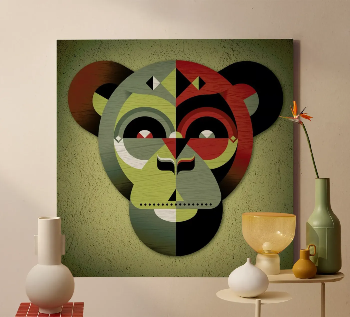 Monkey Leinwand von Oscar Odd Diodoro