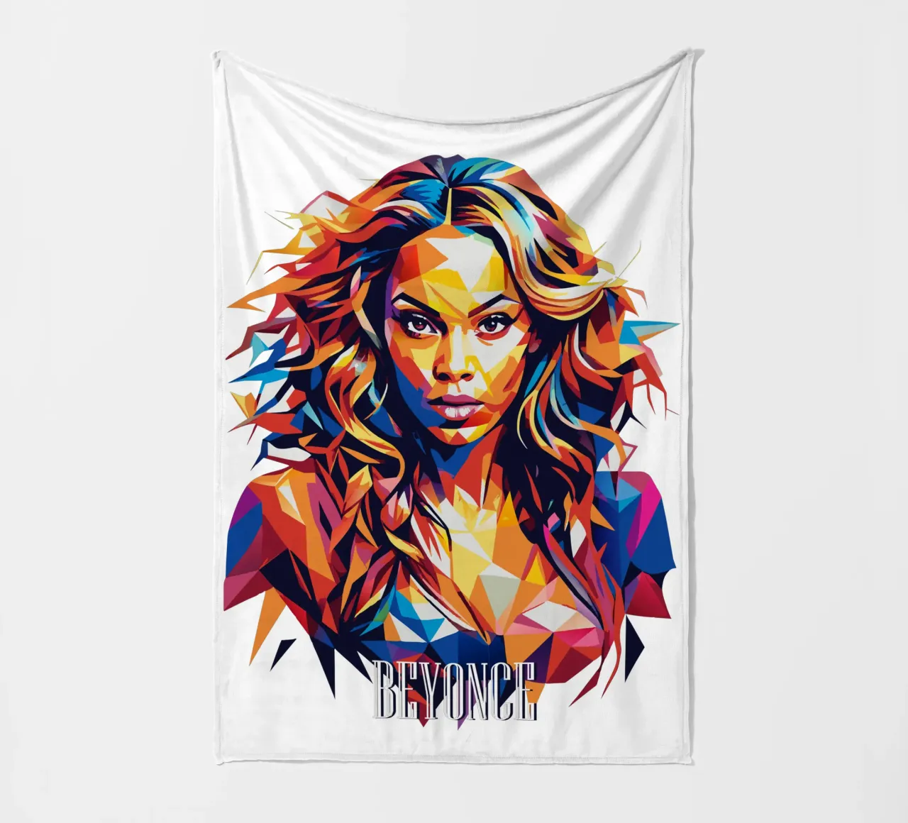 Beyonce Portrait in WPAP Pop Art coperta in pile da vectorartnesia