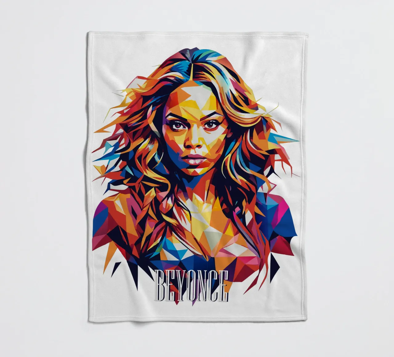 Beyonce Portrait in WPAP Pop Art coperta in pile da vectorartnesia