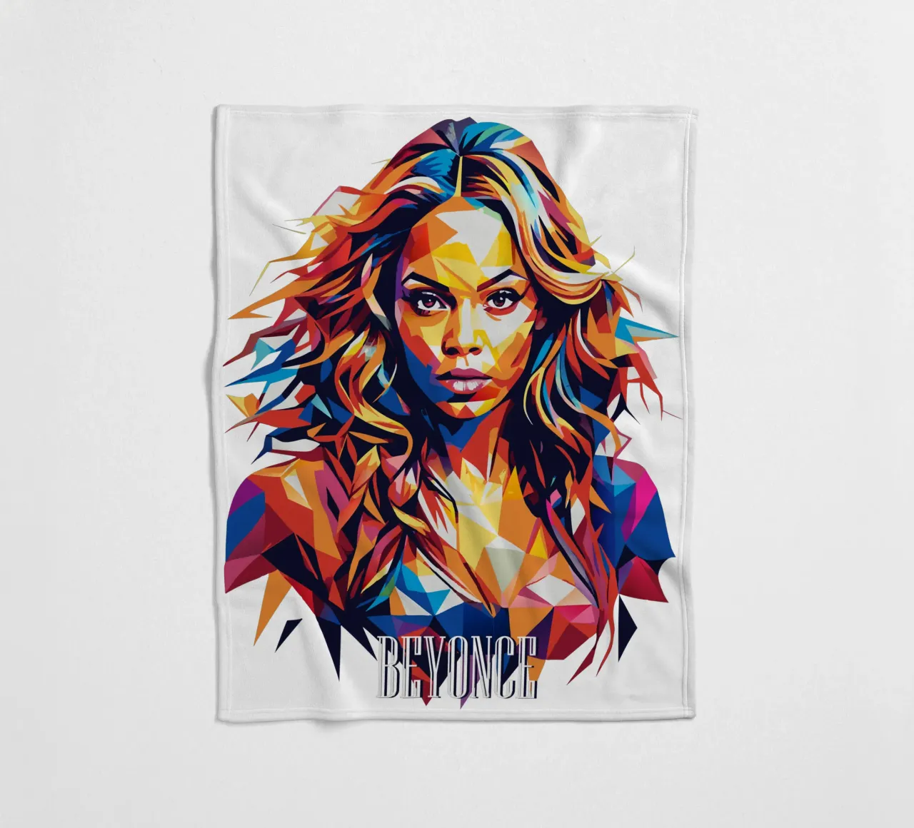 Beyonce Portrait in WPAP Pop Art coperta in pile da vectorartnesia