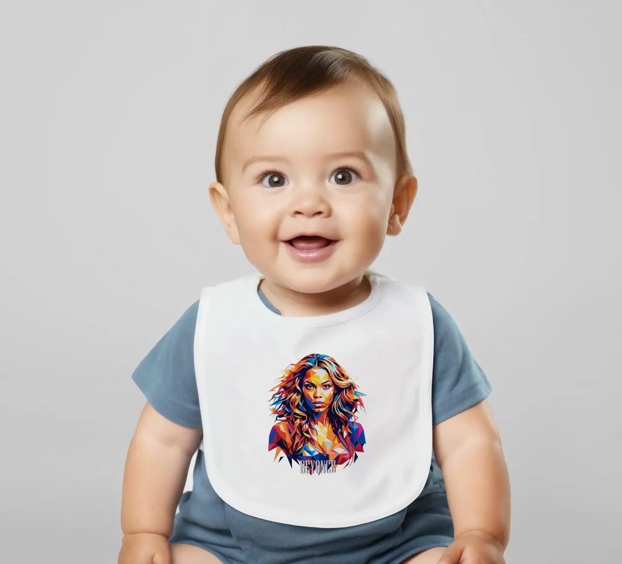 Beyonce Portrait in WPAP Pop Art bavaglino da vectorartnesia