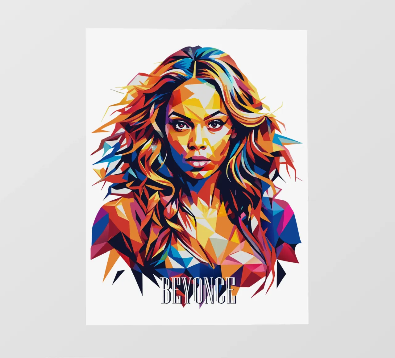Beyonce Portrait in WPAP Pop Art telo in pvc da vectorartnesia