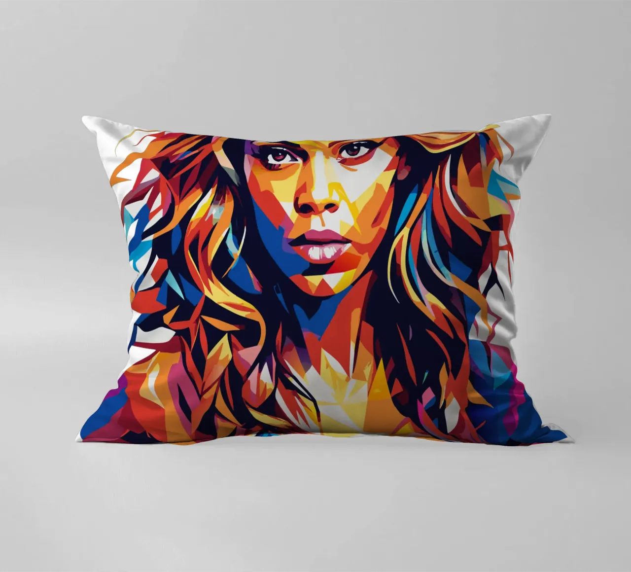 Beyonce Portrait in WPAP Pop Art cuscino da vectorartnesia