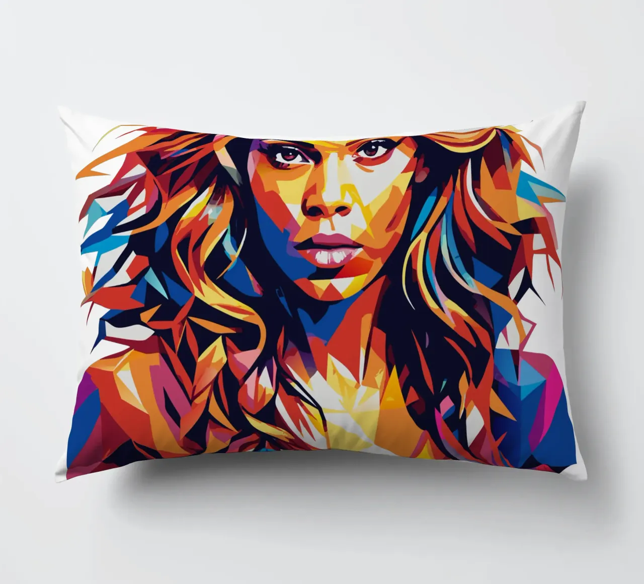 Beyonce Portrait in WPAP Pop Art cuscino da vectorartnesia