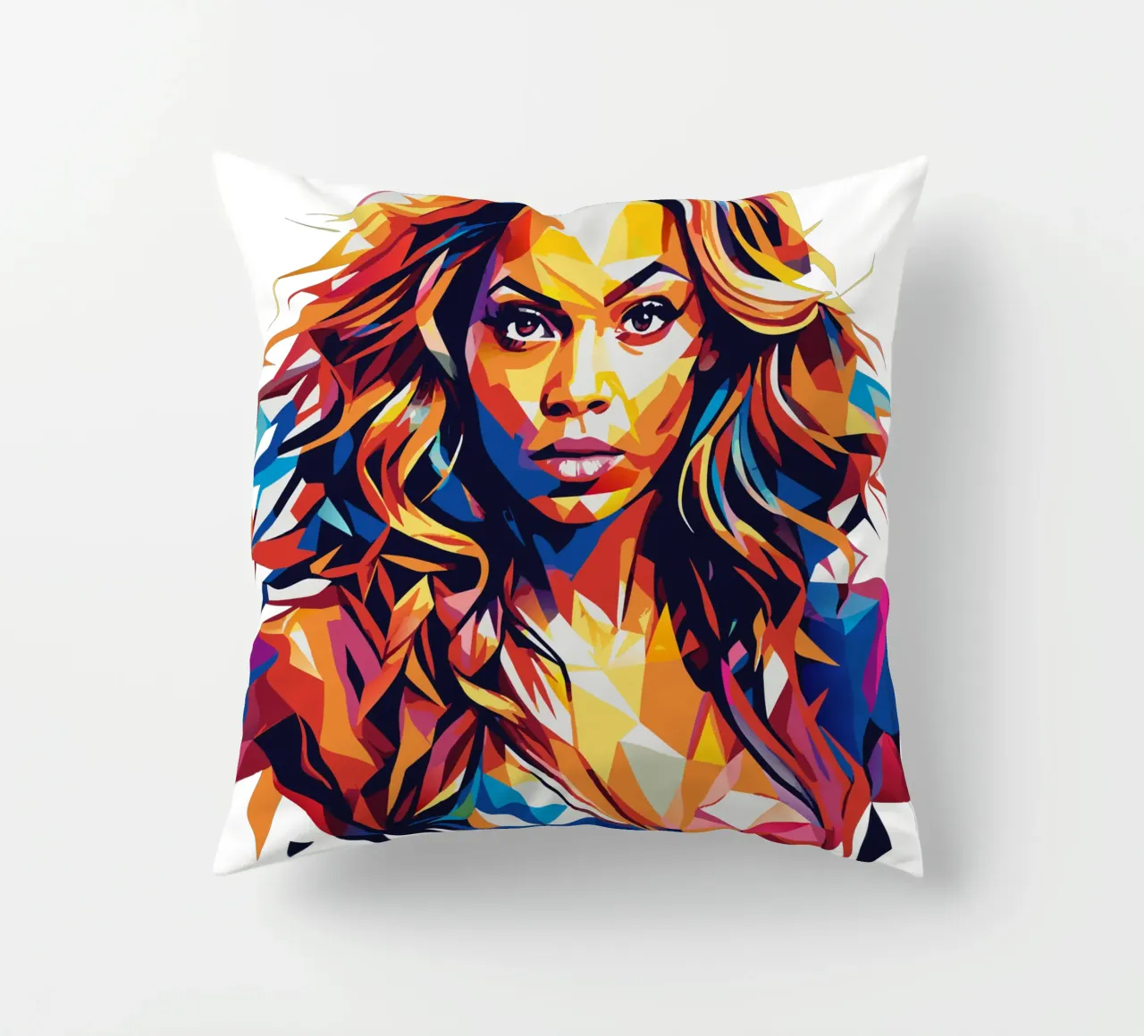 Beyonce Portrait in WPAP Pop Art cuscino da vectorartnesia