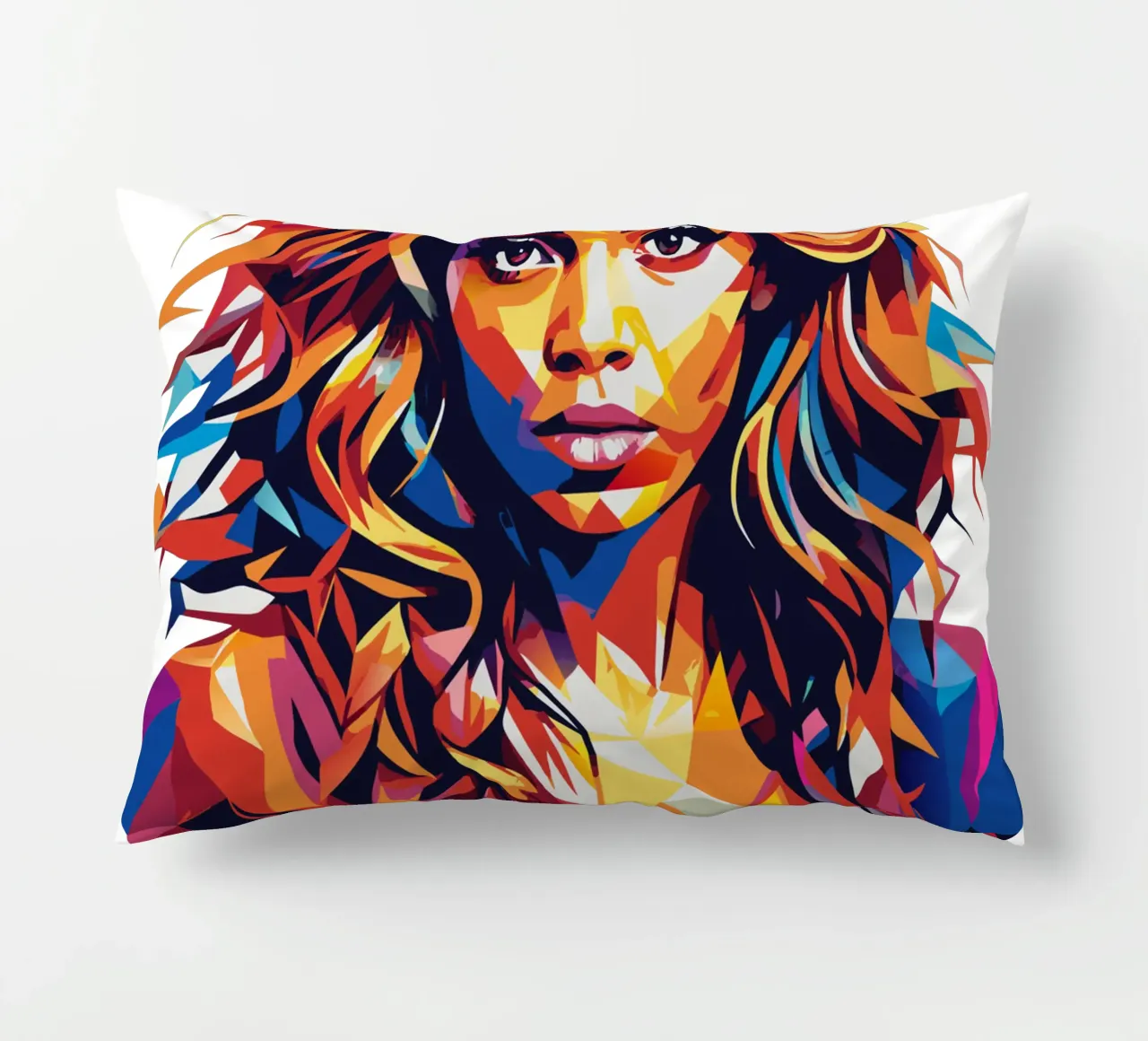 Beyonce Portrait in WPAP Pop Art cuscino da vectorartnesia