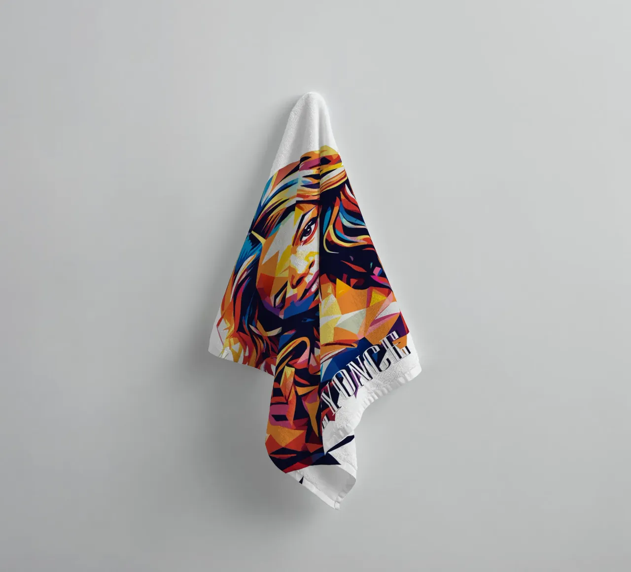 Beyonce Portrait in WPAP Pop Art asciugamano da bagno da vectorartnesia