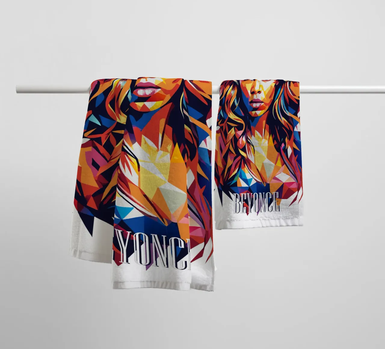 Beyonce Portrait in WPAP Pop Art asciugamano da bagno da vectorartnesia