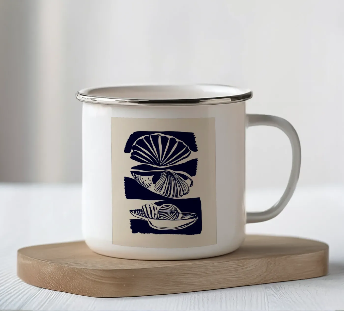 Shells enamel mug by ThingDesign