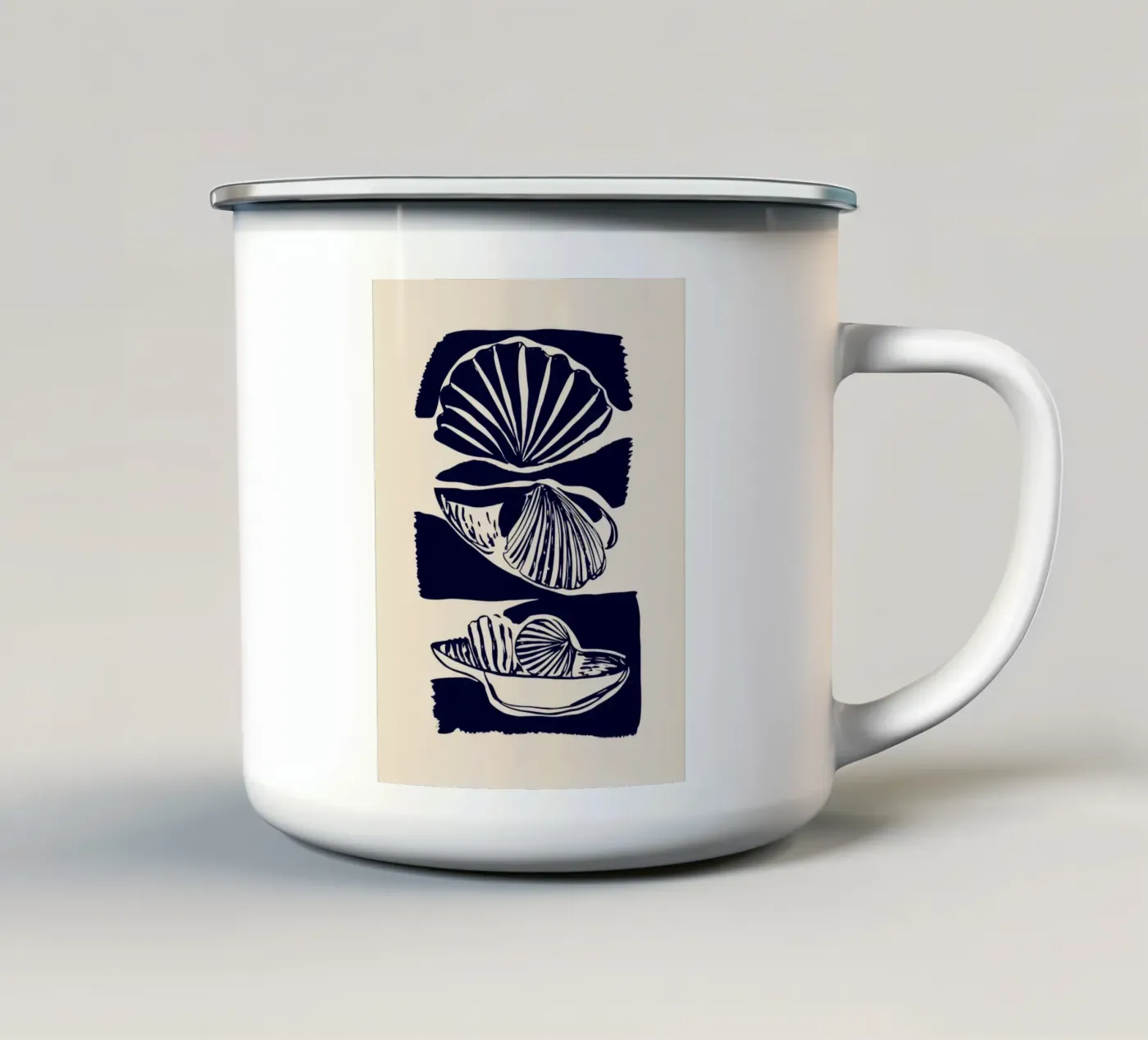 Shells enamel mug by ThingDesign