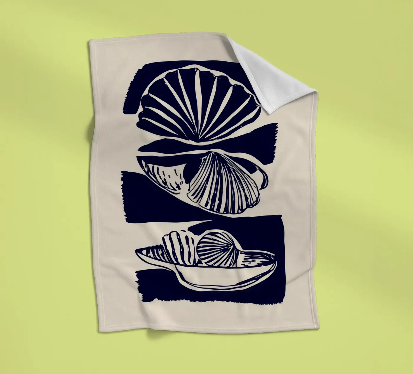 Shells fleece blanket by ThingDesign