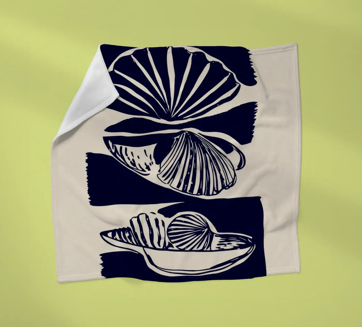 Shells fleece blanket by ThingDesign