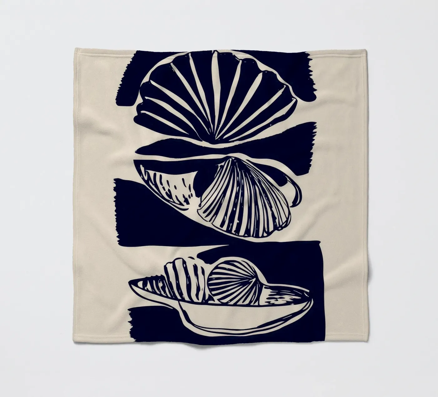 Shells fleece blanket by ThingDesign