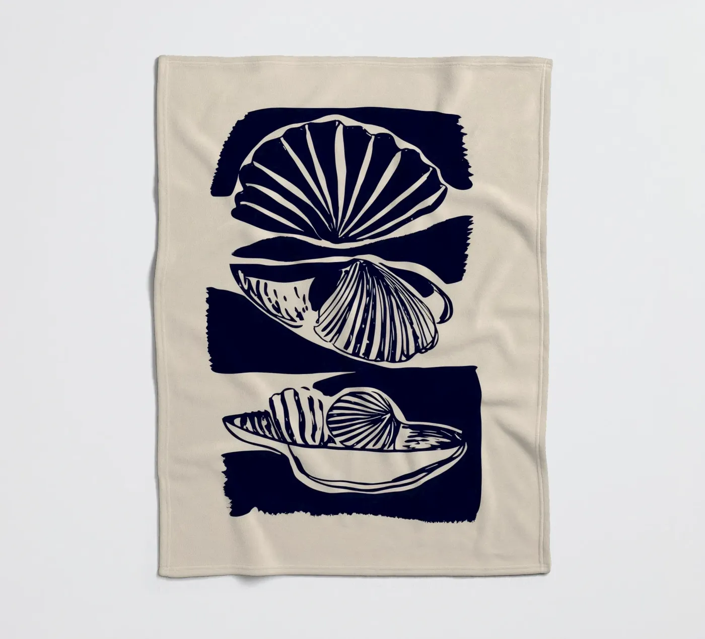 Shells fleece blanket by ThingDesign