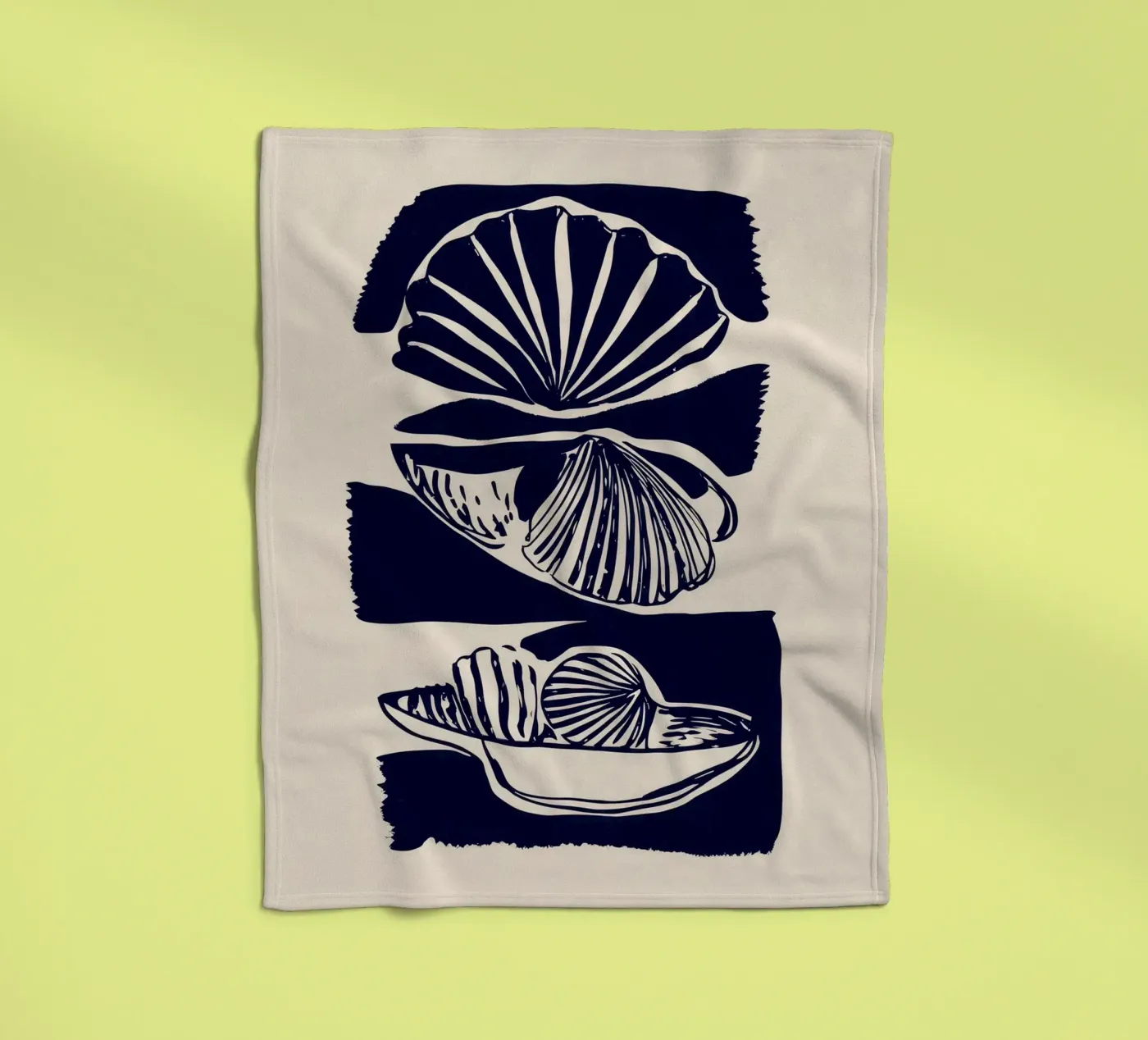 Shells fleece blanket by ThingDesign