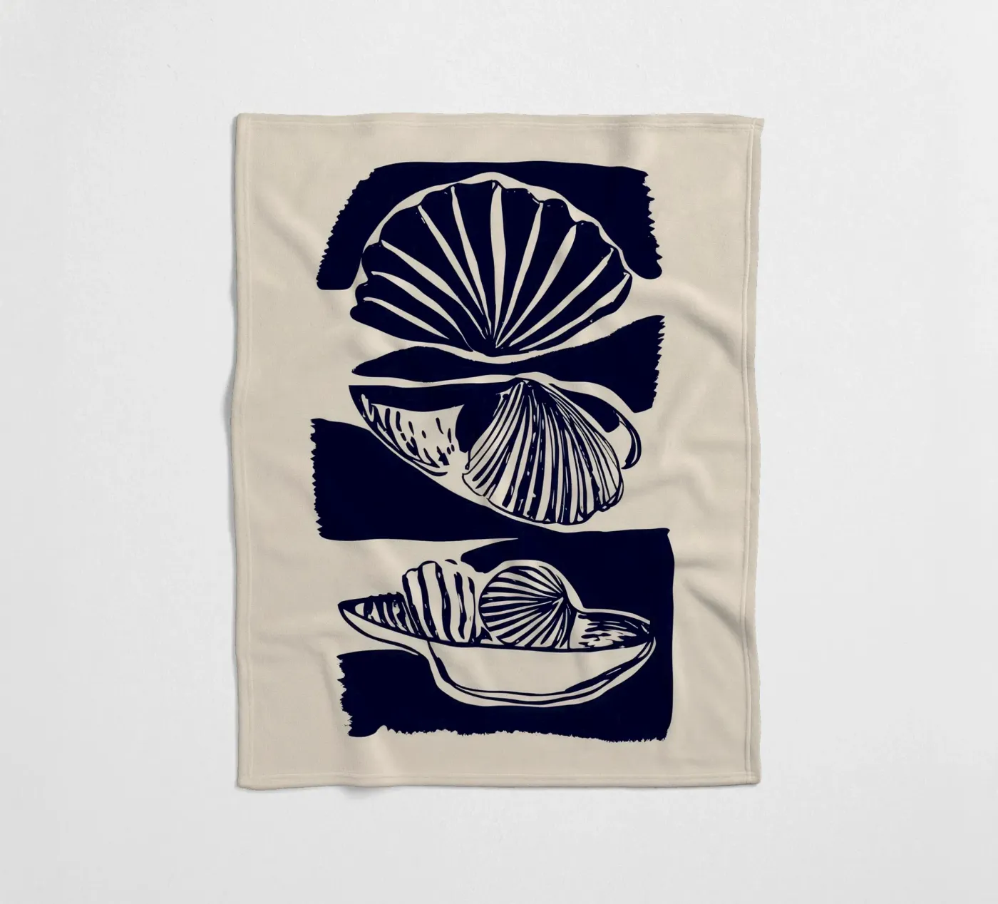 Shells fleece blanket by ThingDesign
