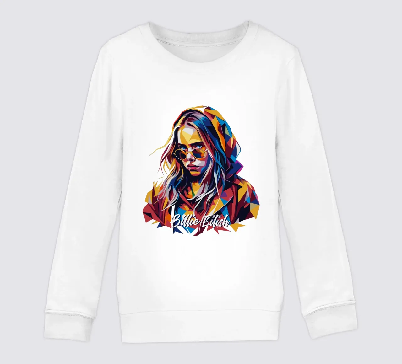 Billie Eilish Portrait in WPAP Pop Art felpa bambino da vectorartnesia