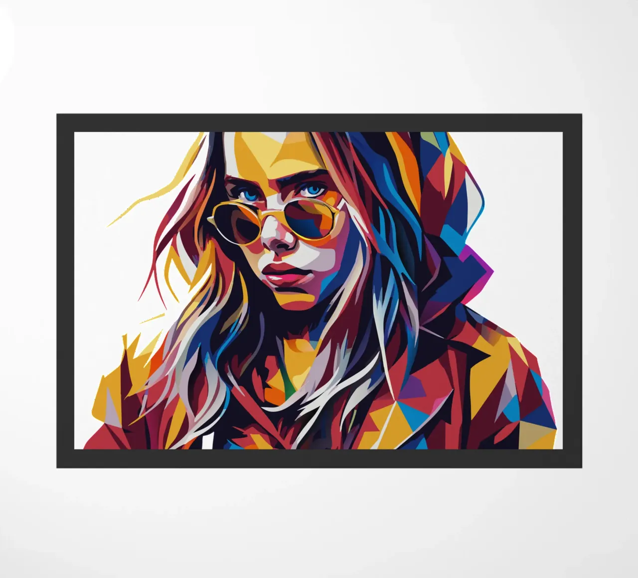 Billie Eilish Portrait in WPAP Pop Art zerbino da vectorartnesia