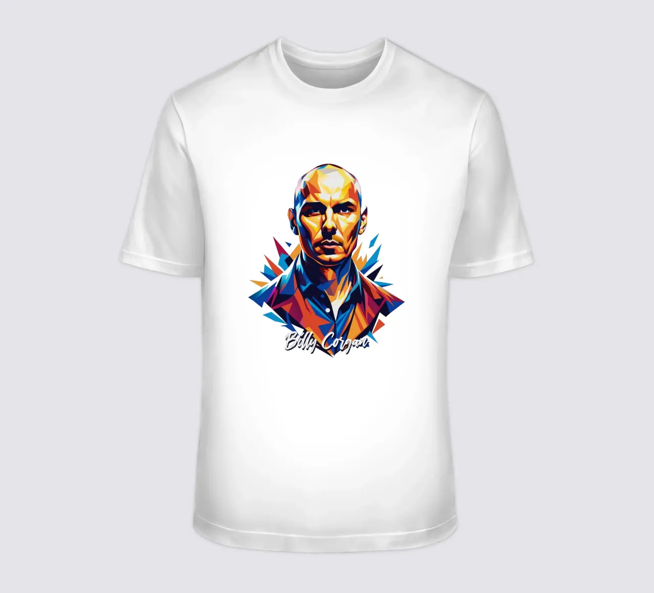 Billy Corgan Portrait in WPAP Pop Art t-shirt da vectorartnesia